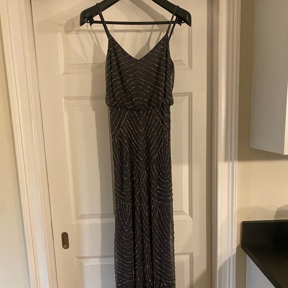 Adrianna Papell Embellished Blouson Gown